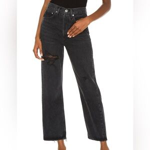 AGOLDE '90s Crop Jeans in Shutter (Black)